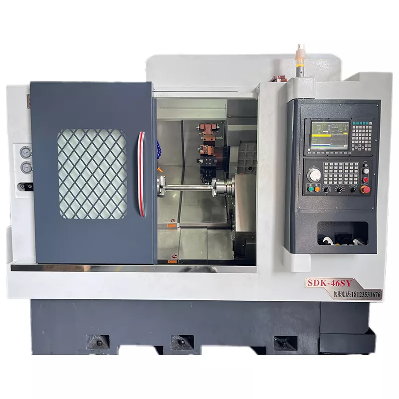 Dvigubo veleno vieno bokštelio CNC staklės